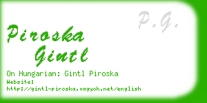 piroska gintl business card